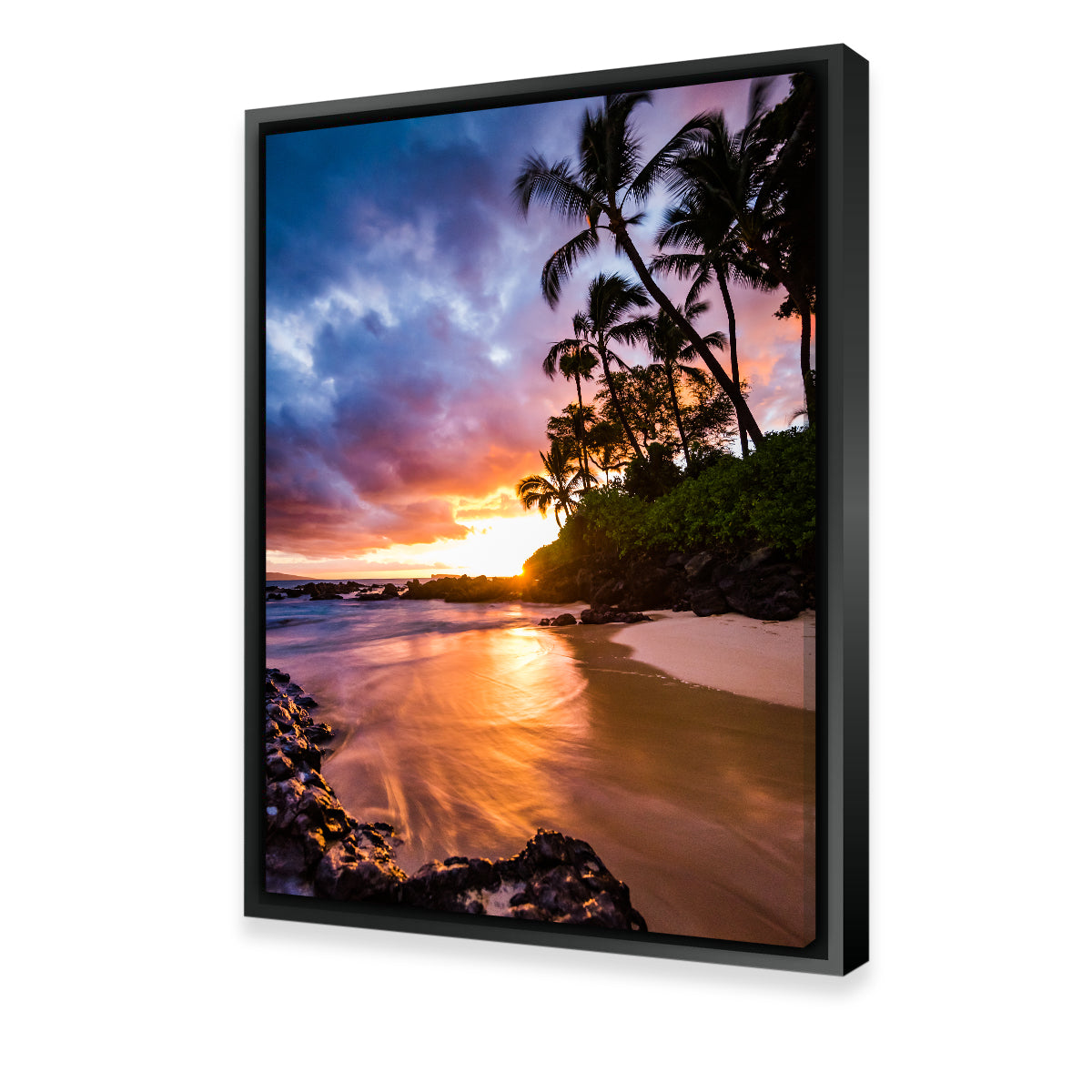 Stunning Sunset by the Beach Wall Art for Home Decor