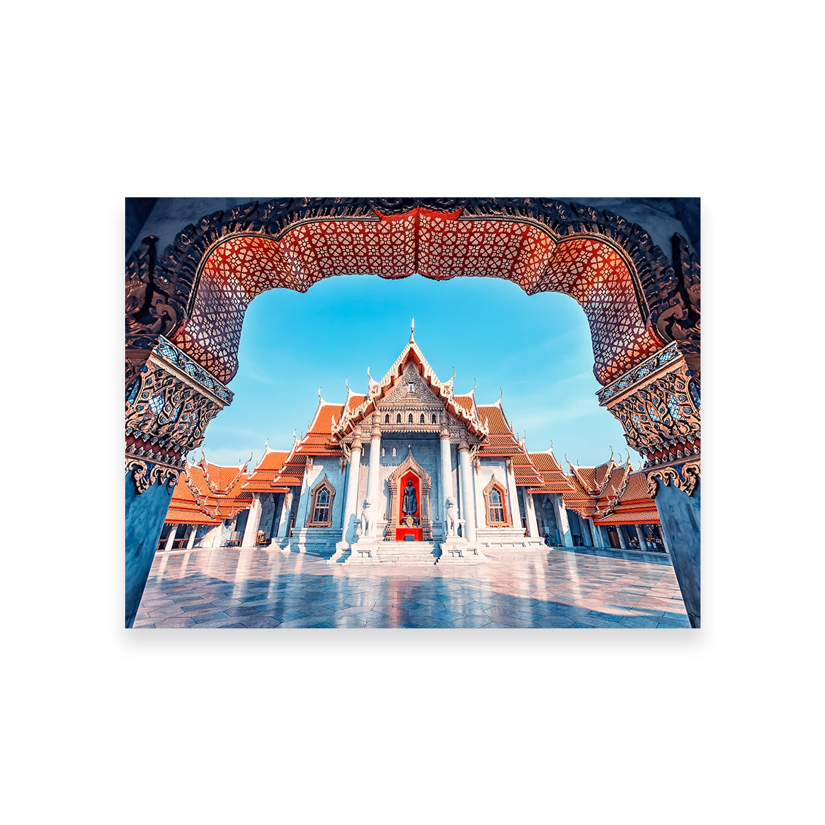 Exquisite Marble Temple Wall Art by Manjik Pictures