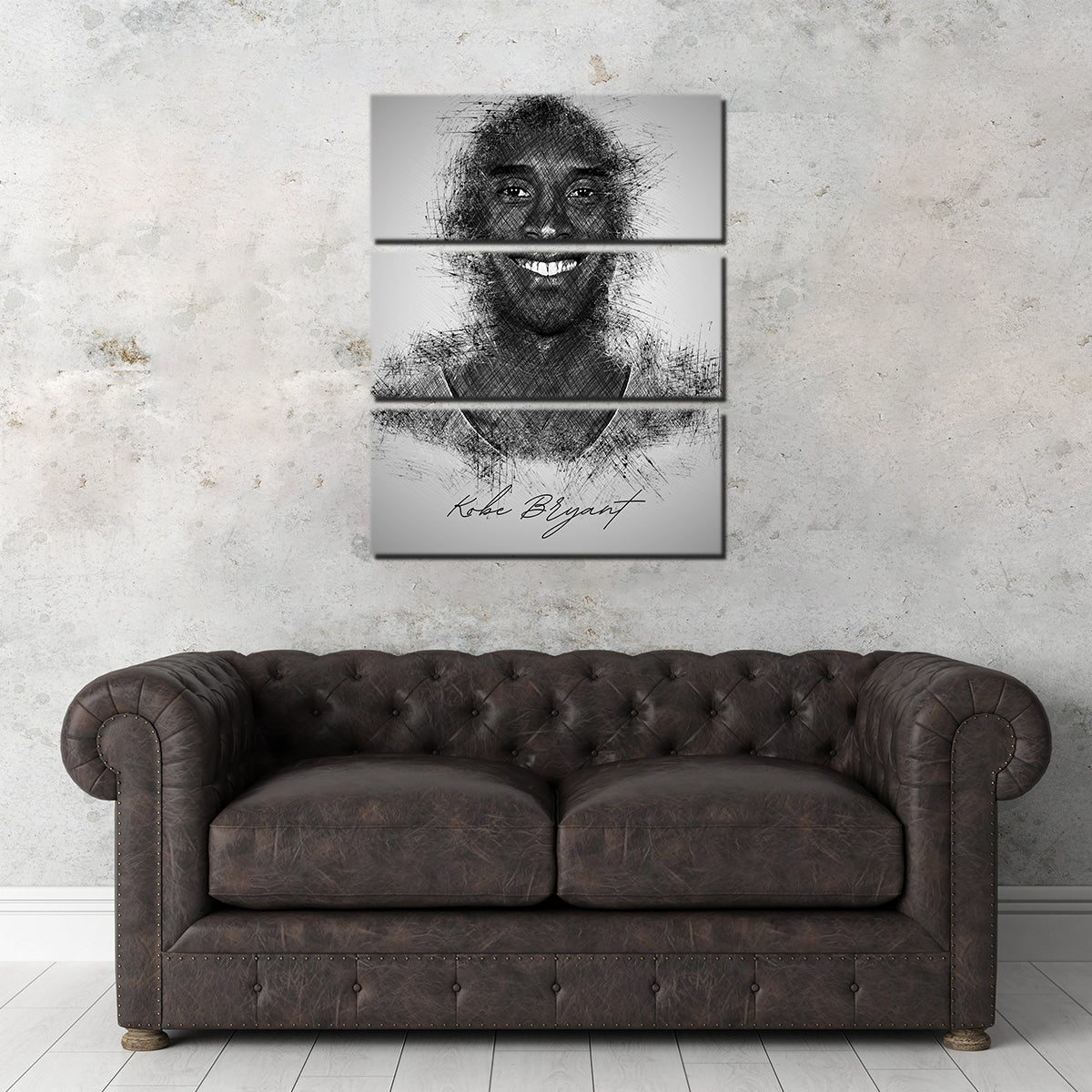 Stunning Kobe Bryant Sketch Wall Art for Basketball Fans