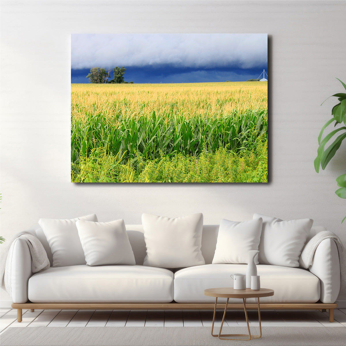 Stunning Thunderstorm Over Illinois Cornfield Wall Art for Home Decor