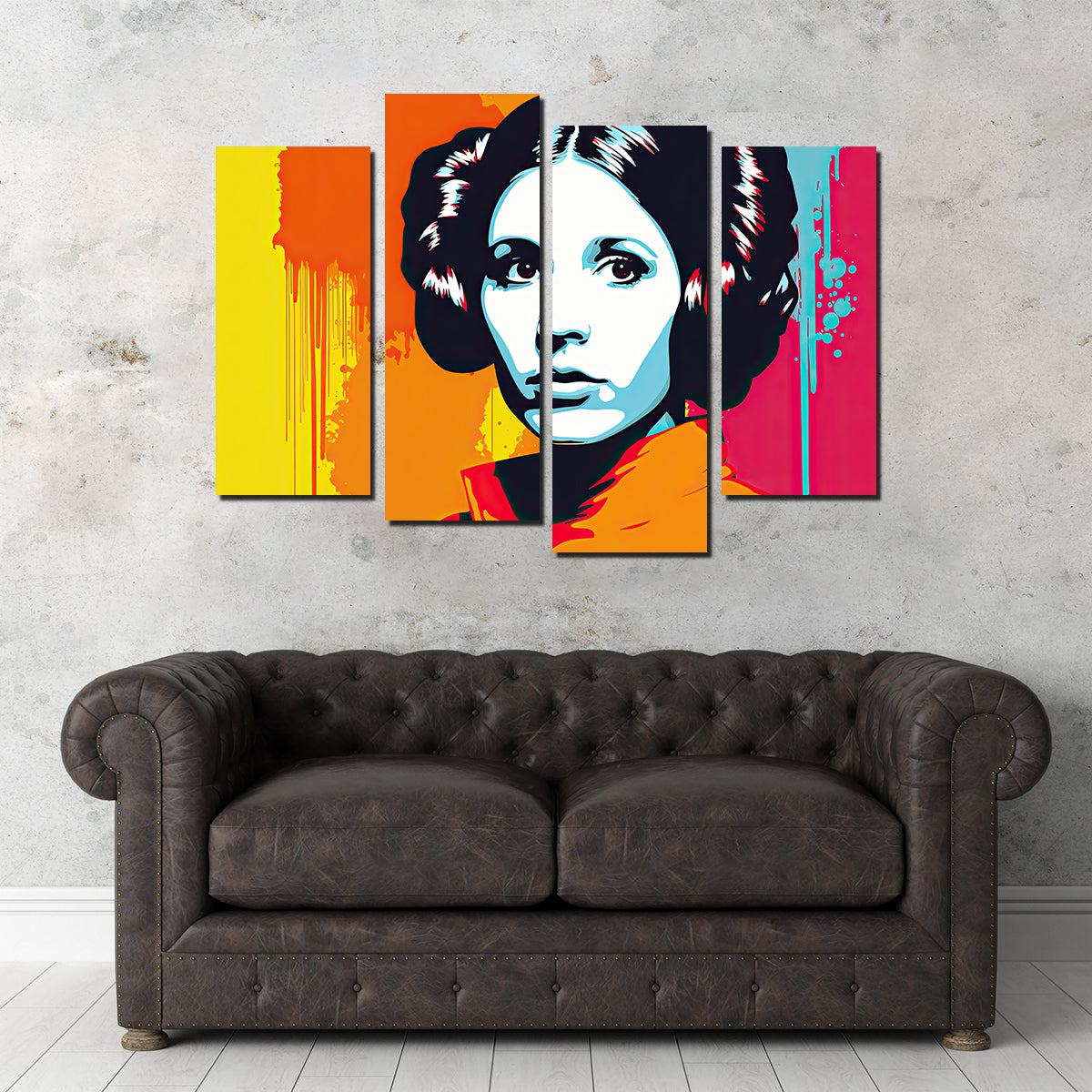 Leia Warhol Inspired Contemporary Wall Art by Ralph & Laura Design