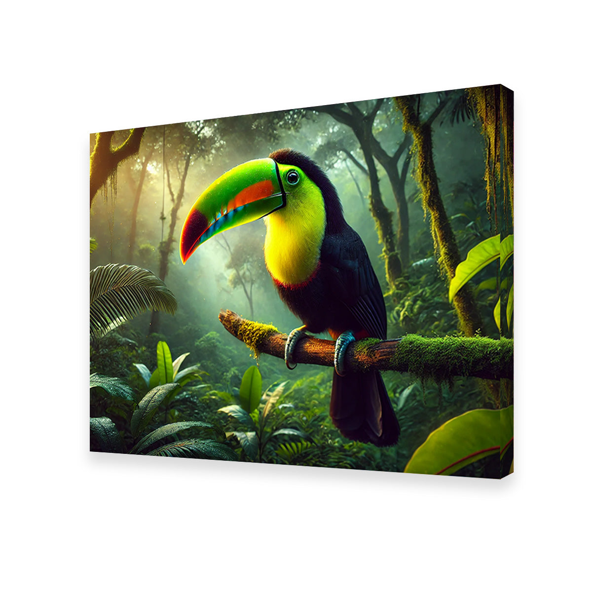 Exquisite Toucan on Branch Wall Art for Home Decor