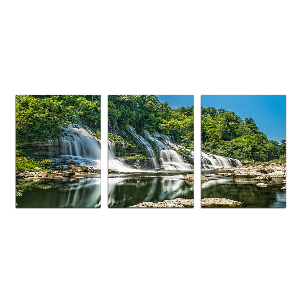 Stunning Twin Falls Wall Art - Museum Quality Canvas on Sustainable Pine Frames