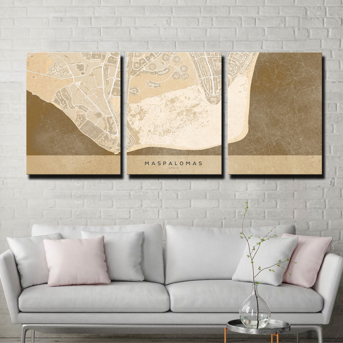 Stunning Maspalomas Map Wall Art for Your Home Decor