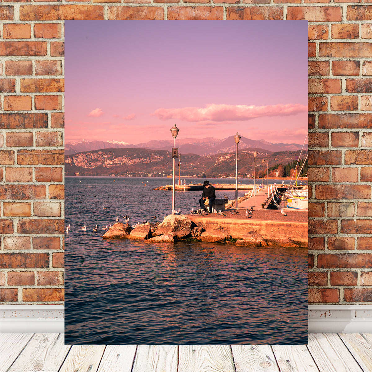 Stunning The Old Man and the Lake Wall Art by Stefano Baltieri