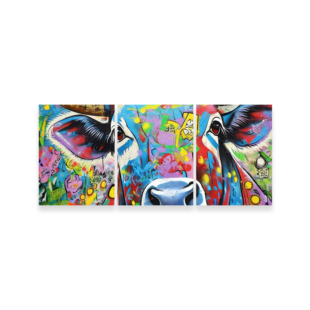 Stunning Bull Graffiti Wall Art by Stephen Chambers