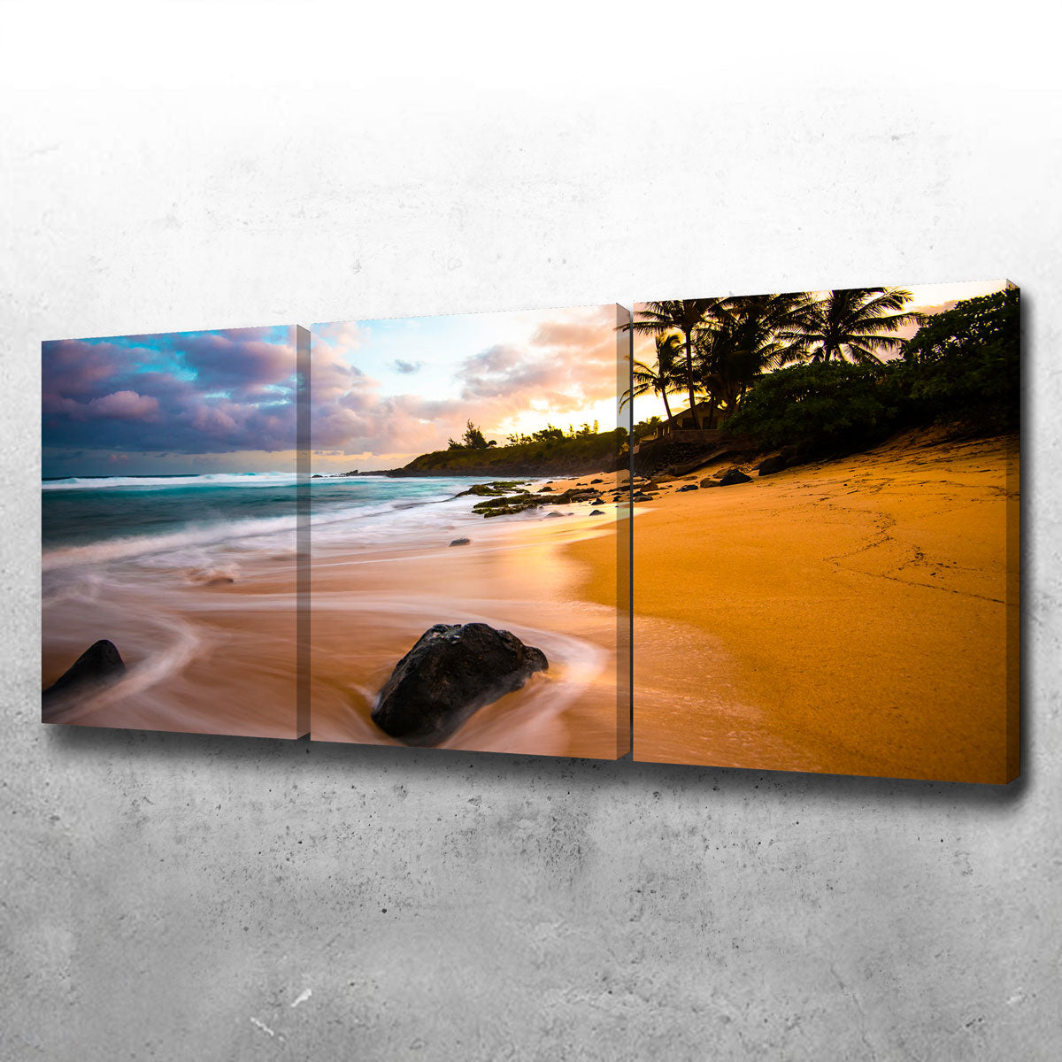 Sunrise Bliss Wall Art - Handmade Canvas Print with Sustainable Pine Frame
