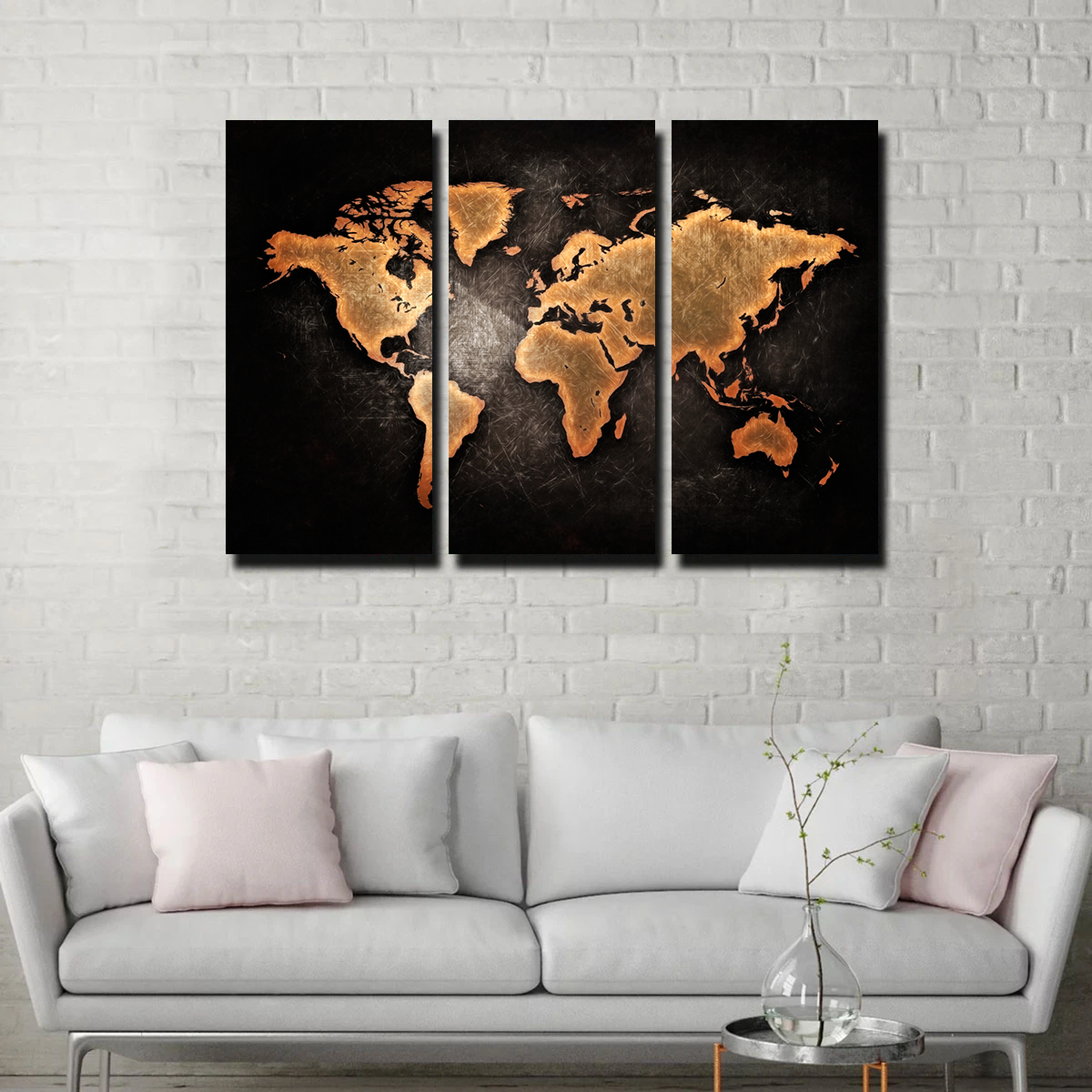 Exquisite World Map Wall Art for Stunning Home Decor