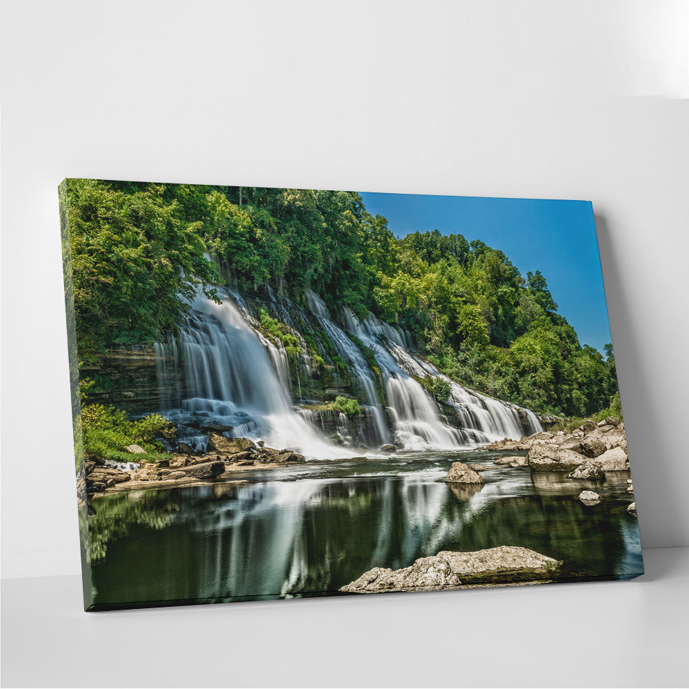 Stunning Twin Falls Wall Art - Museum Quality Canvas on Sustainable Pine Frames