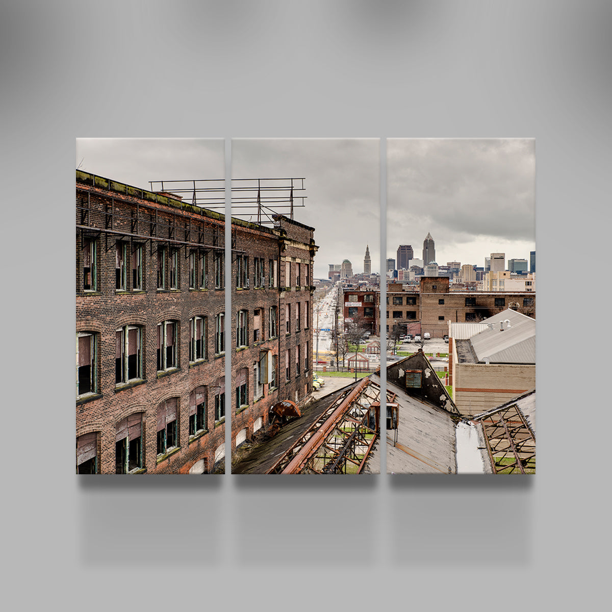 Stunning Warner & Swasey Wall Art Overlooking Cleveland - Ideal Decor for Your Space