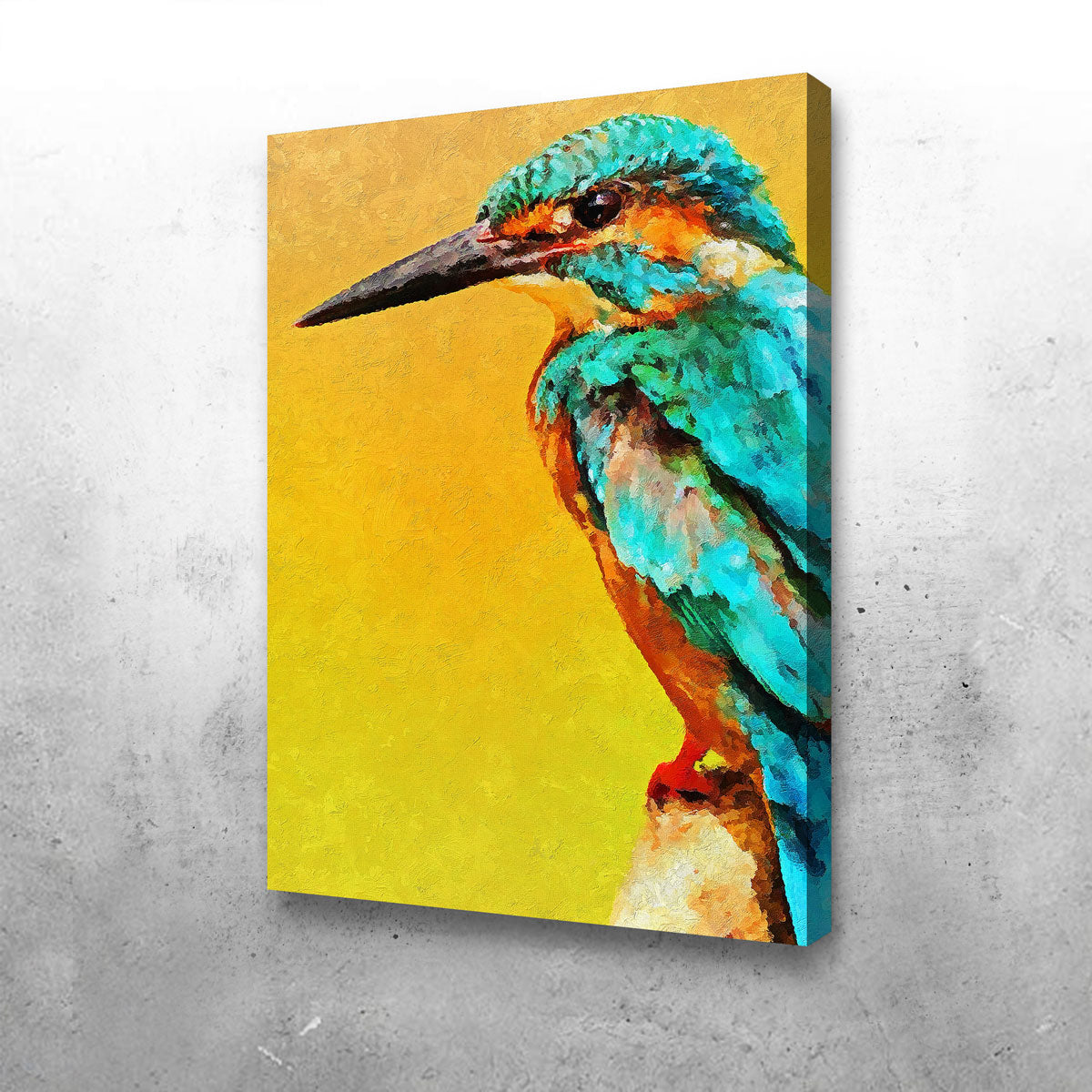 Stunning King Fisher Painting Wall Art by Gab Fernando