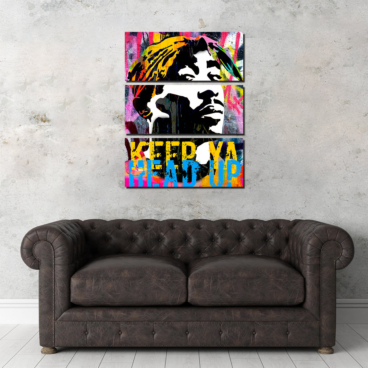 Inspiring 'Keep Ya Head Up' Wall Art by Stephen Chambers