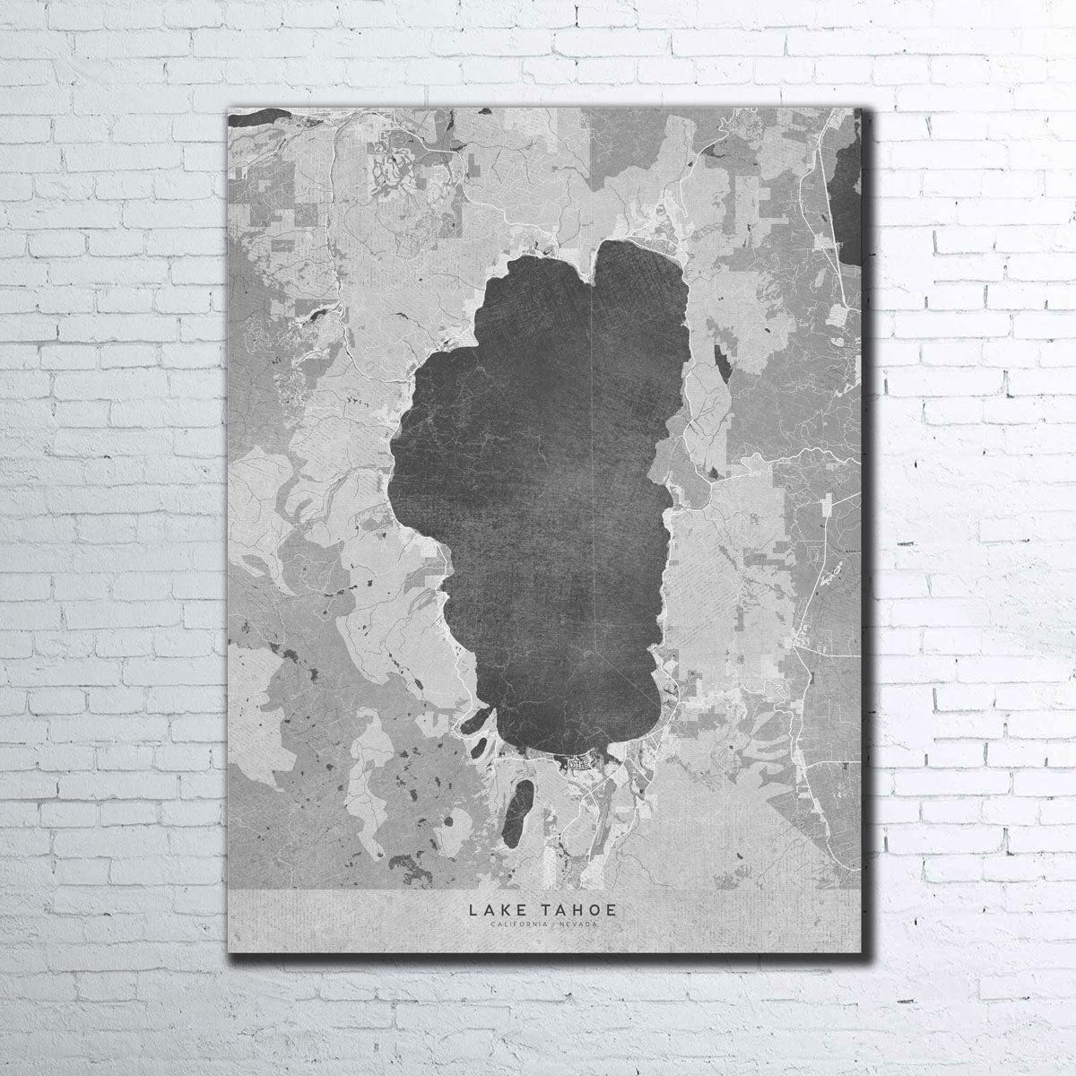 Stunning Lake Tahoe Map 2 Wall Art for Home Decor