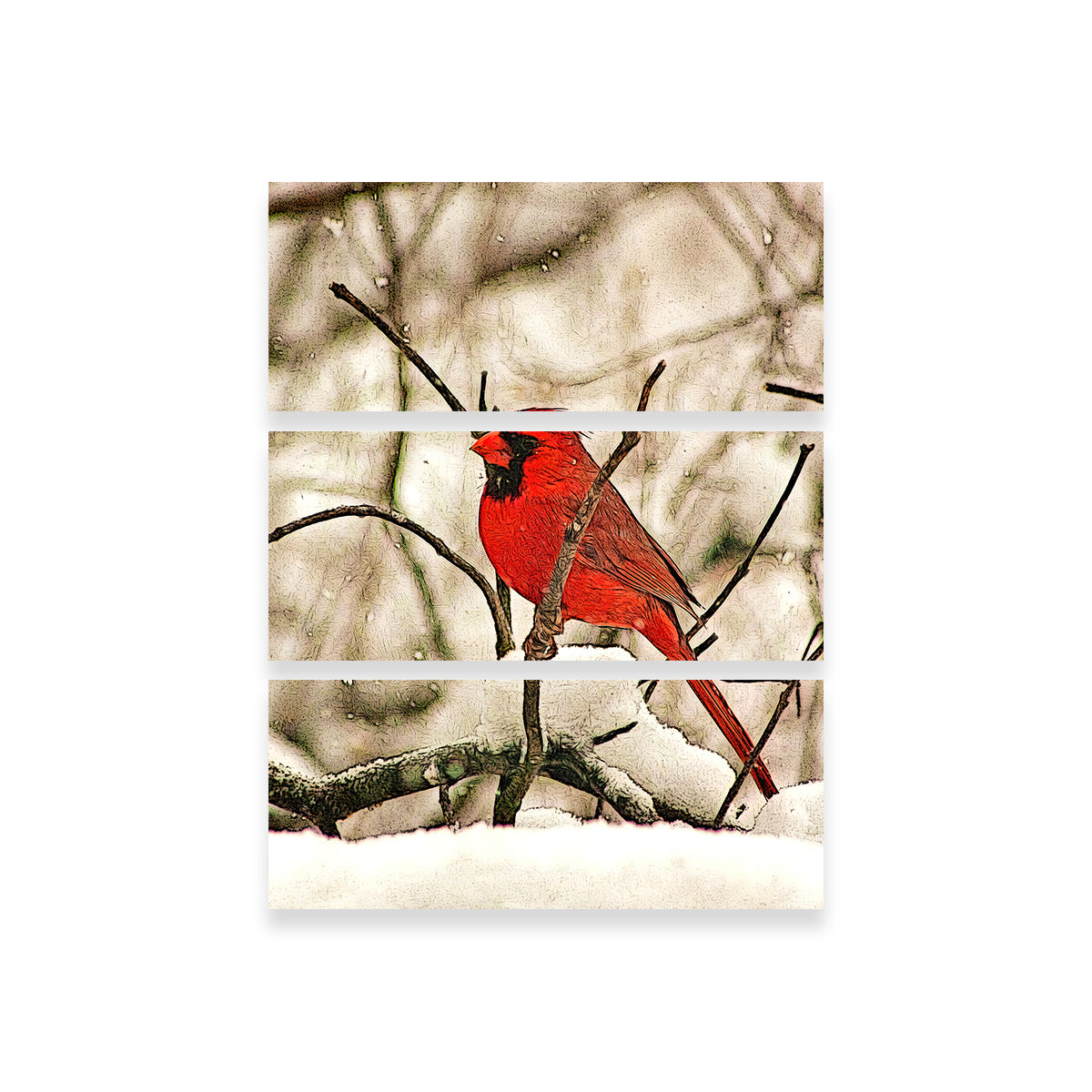Exquisite Winter’s Perch Wall Art by Denise Dundon