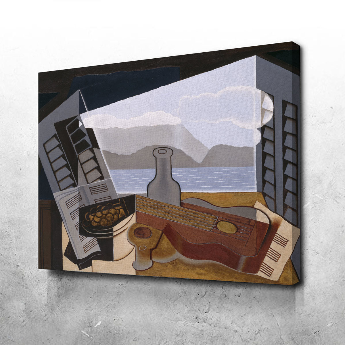 Exquisite La Fenêtre ouverte Wall Art by Juan Gris