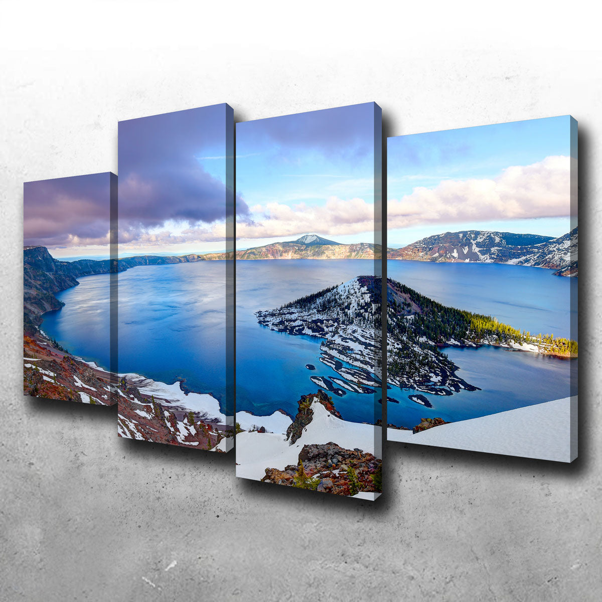 Stunning Crater Lake Wall Art - Museum-Quality Canvas on Sustainable Pine Frames