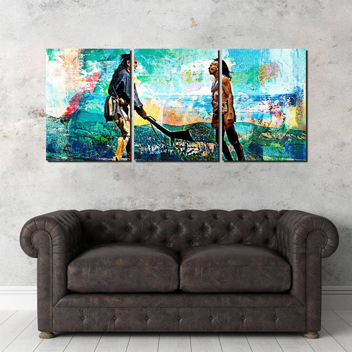Vintage Blues 'Last of the Mohicans' Wall Art for Unique Home Decor