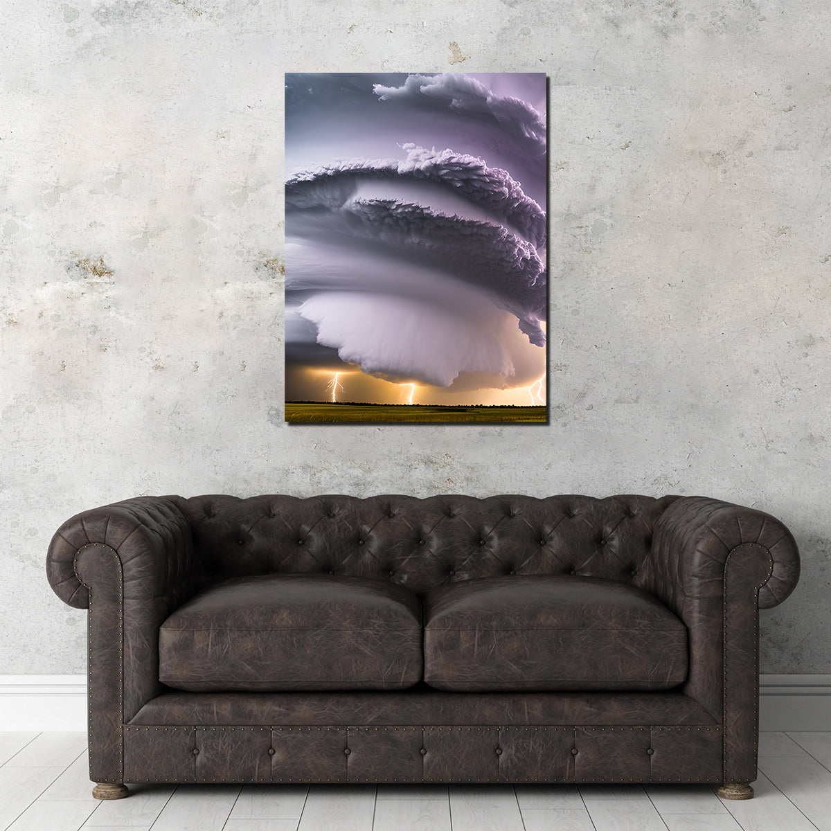 Epic Thunderstorm Supercell Wall Art - Dina Rolle's Stunning Creation