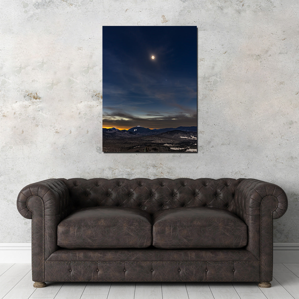 Captivating Total Solar Eclipse in the Adirondacks Art Print