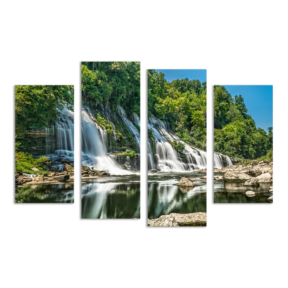 Stunning Twin Falls Wall Art - Museum Quality Canvas on Sustainable Pine Frames