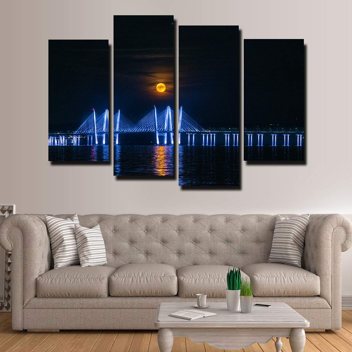 Stunning Buck Moon Rising Wall Art by Dennis Maida