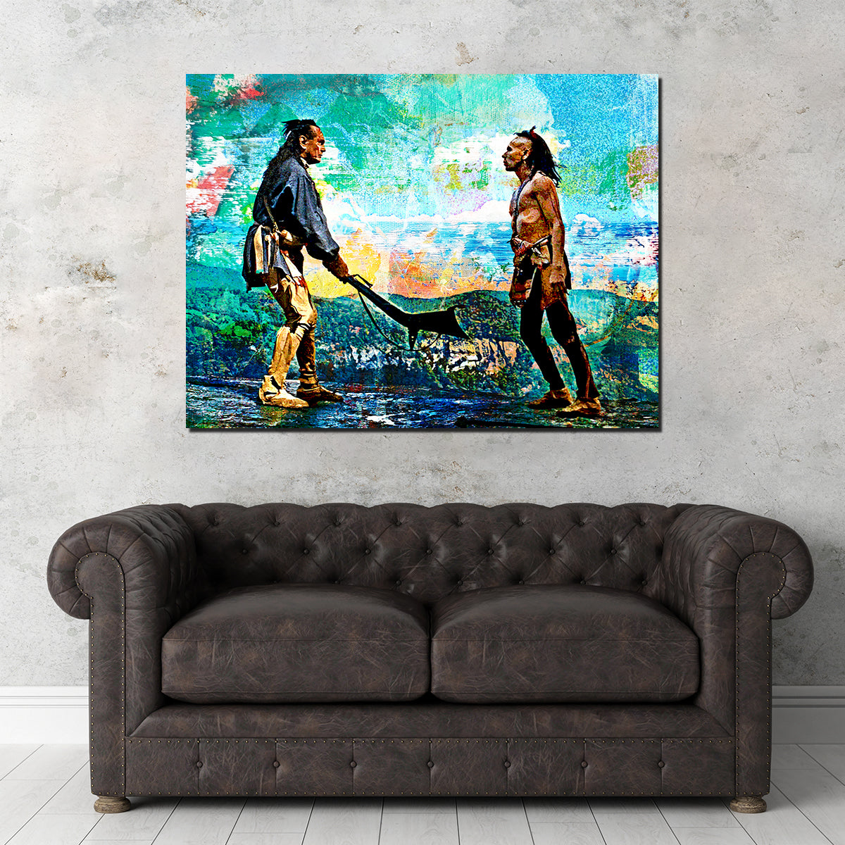 Vintage Blues 'Last of the Mohicans' Wall Art for Unique Home Decor