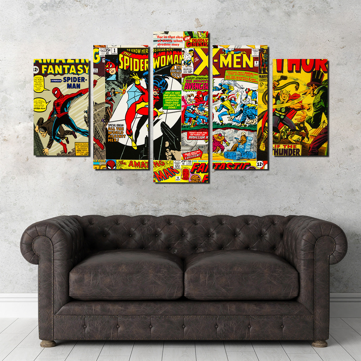 Unique Vintage Comic Covers Wall Art for Stunning Decor