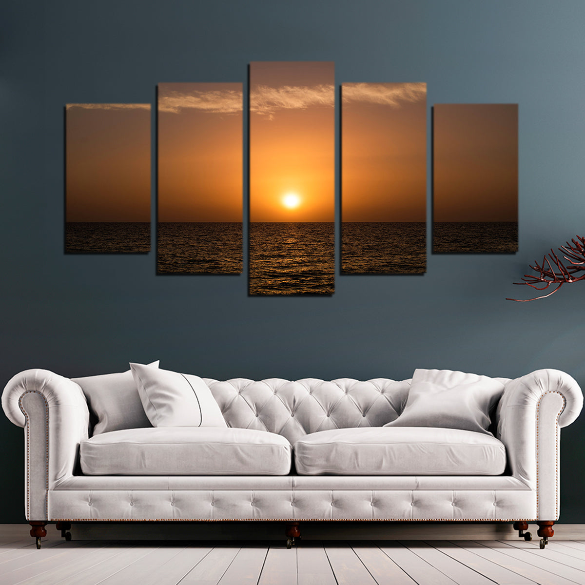 Stunning Marina di Pisa Sunset 2 Wall Art by George Sorin