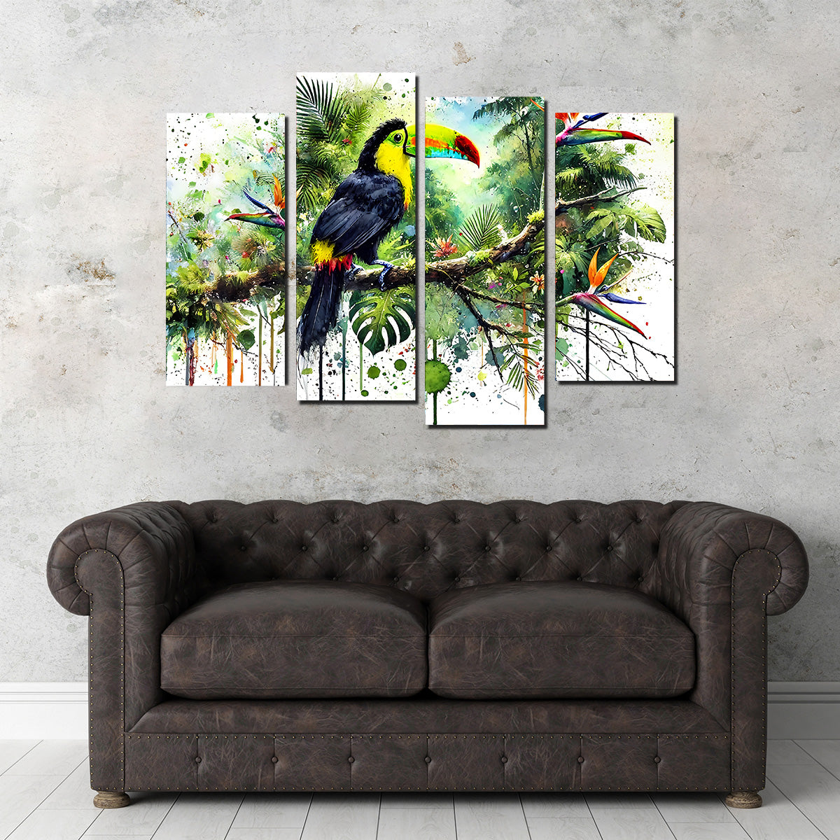 Toucan Watercolor V2 High - Quality Wall Art for Stunning Decor