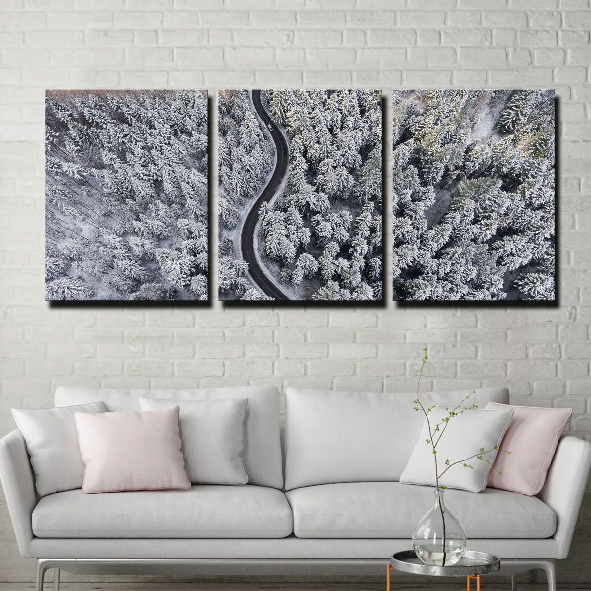 Enchanting Winding Winter Wall Art by Karolis Janulis