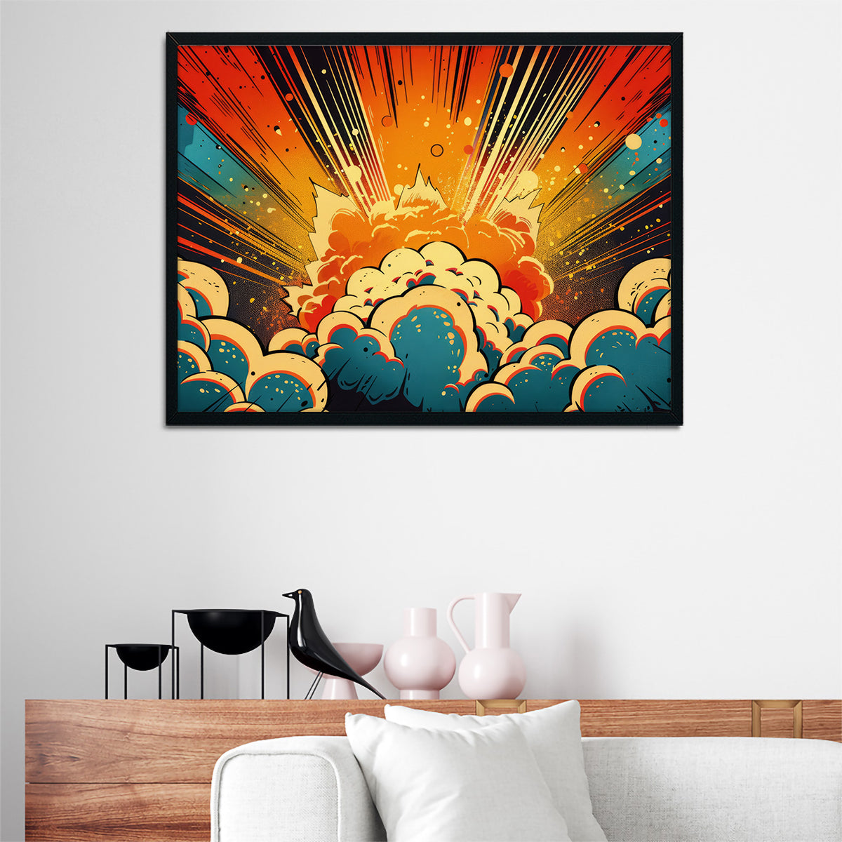 Explosive Comic Book - Museum Quality Canvas Print