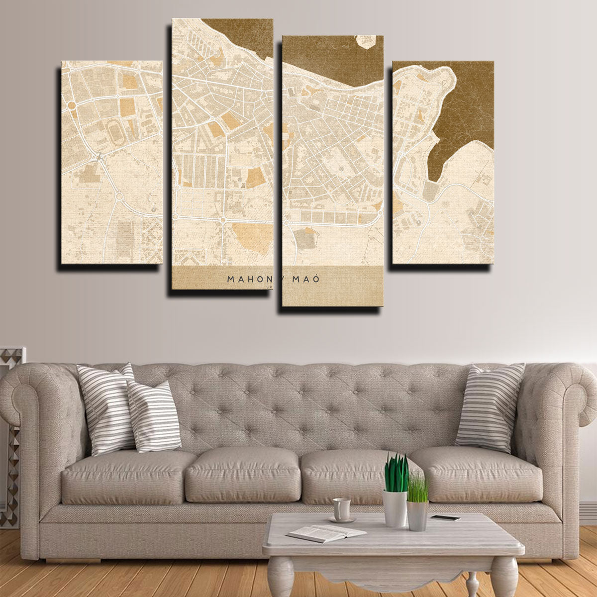 Exquisite Mahon Map Wall Art by Blursbyai