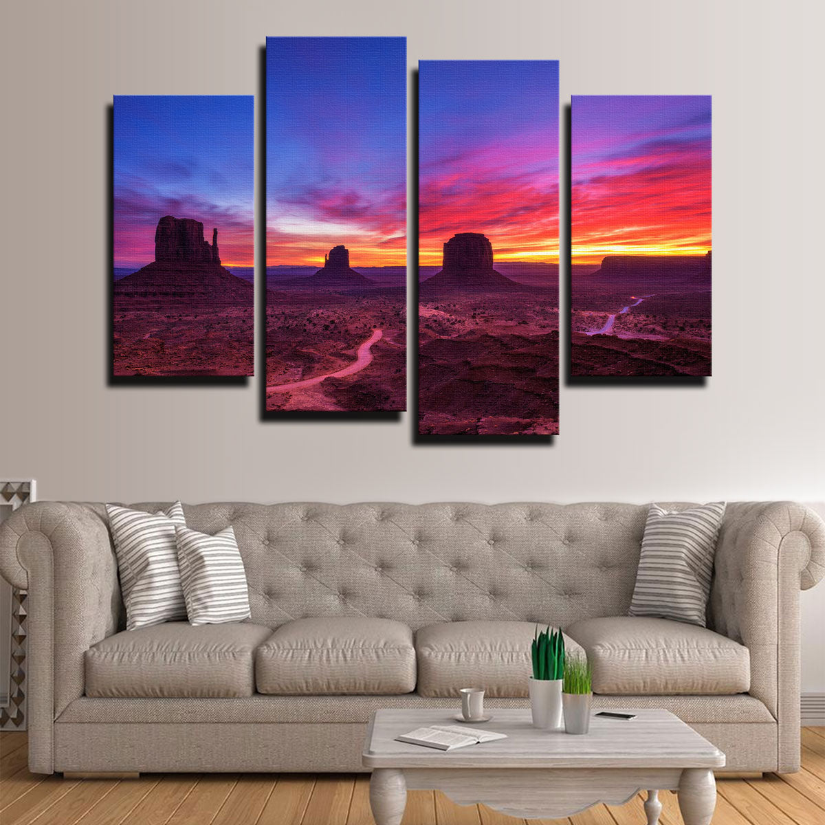 Stunning Sunrise over Monument Valley Wall Art for Home Decor