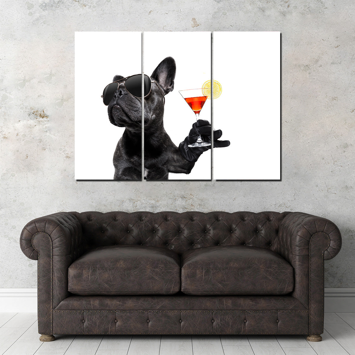 Stylish Martini Dog Wall Art for Modern Interiors