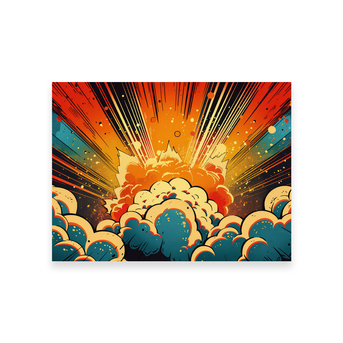 Explosive Comic Book - Museum Quality Canvas Print