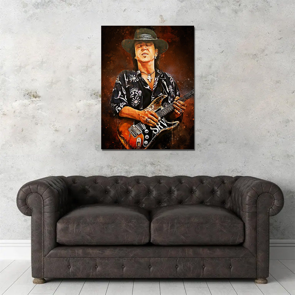 Stunning Stevie Ray Vaughan Wall Art Painting - Ideal for Art Enthusiasts