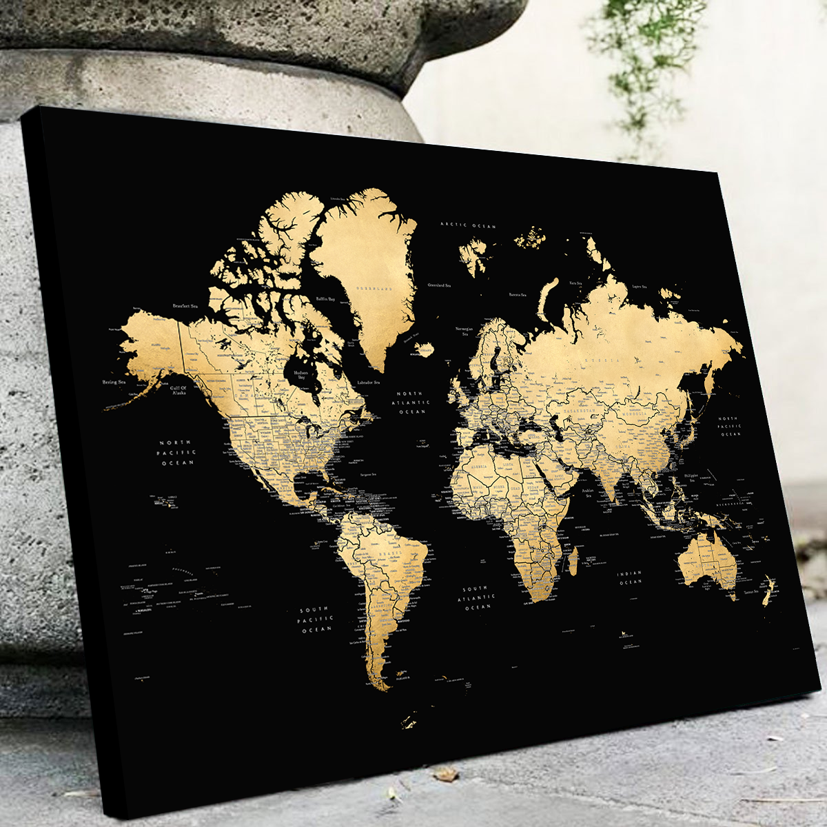 Stunning World Map 34 Wall Art by Blursbyai