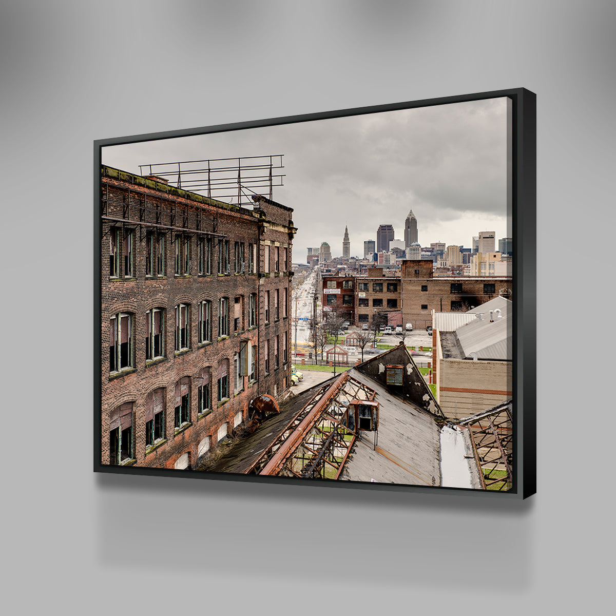 Stunning Warner & Swasey Wall Art Overlooking Cleveland - Ideal Decor for Your Space