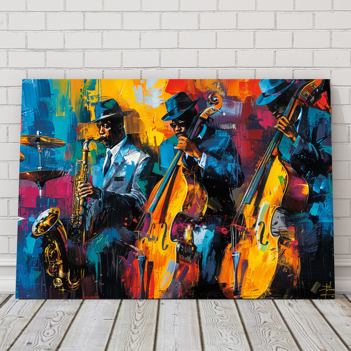 Eye - catching Vibrant Jazz Band Wall Art for Your Home Decor
