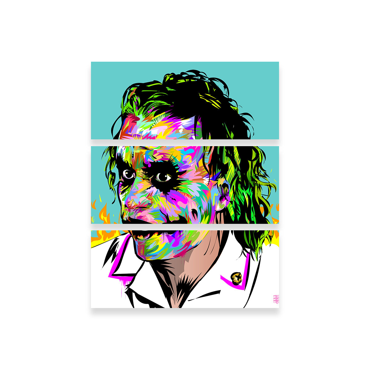 Eye - Catching Joker Brown Fire Wall Art for Your Interior