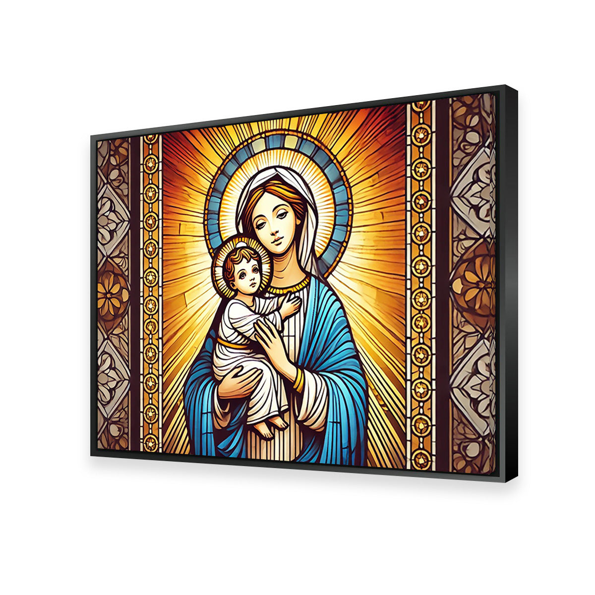 Exquisite Virgin Mary Holding Baby Jesus Wall Art for Stunning Home Decor