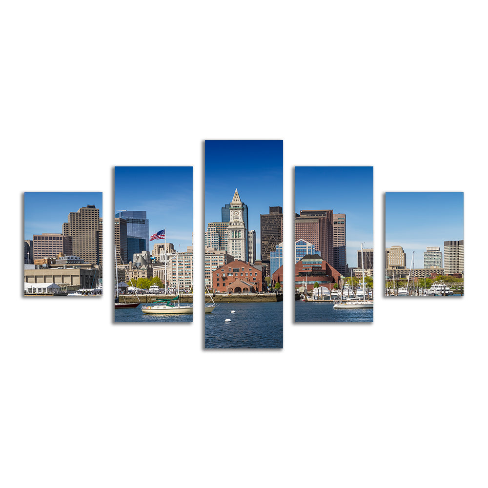 Stunning Boston Skyline North End & Financial District Wall Art by Melanie Viola