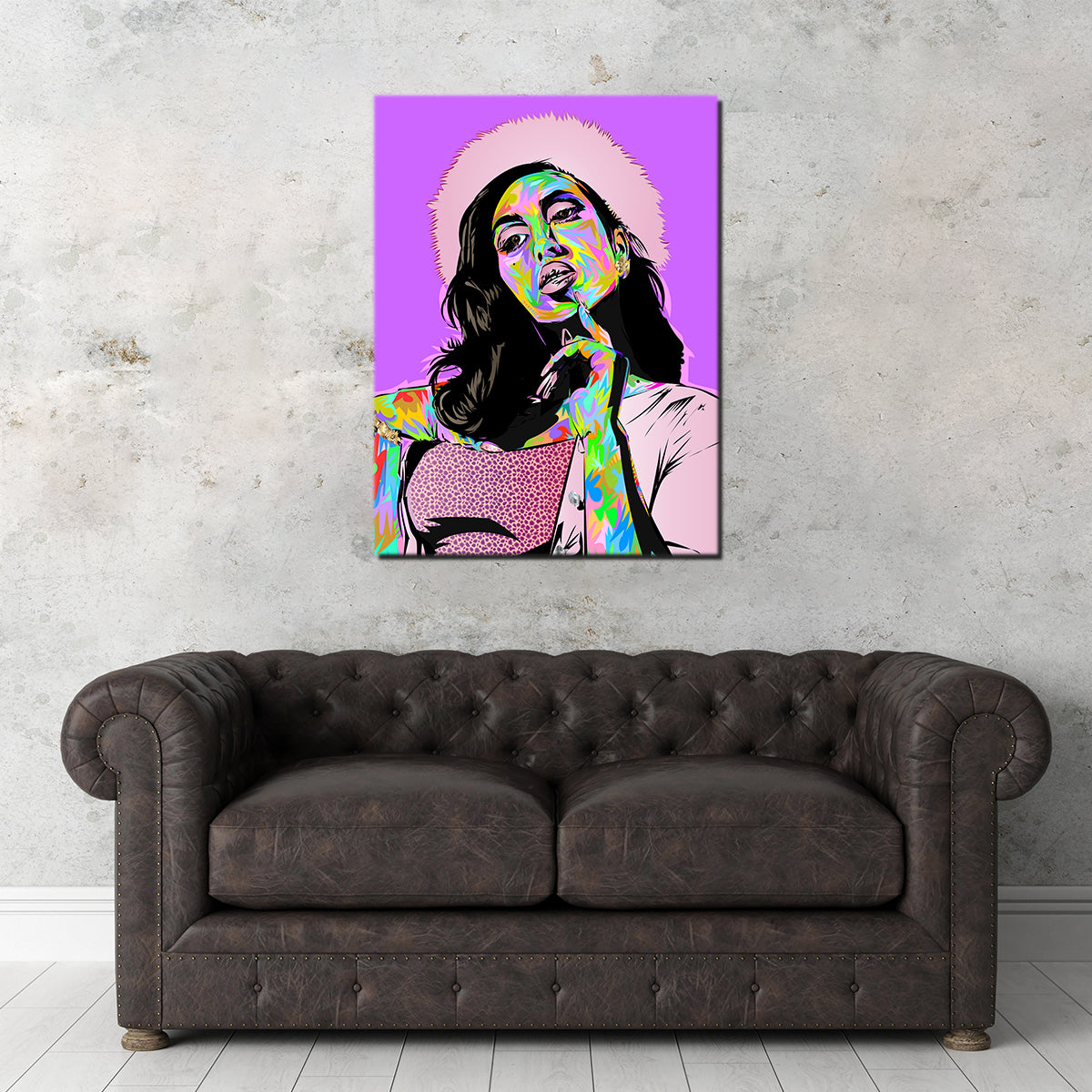Kali Uchis Stunning Purple Wall Art - Ideal for Home Decor