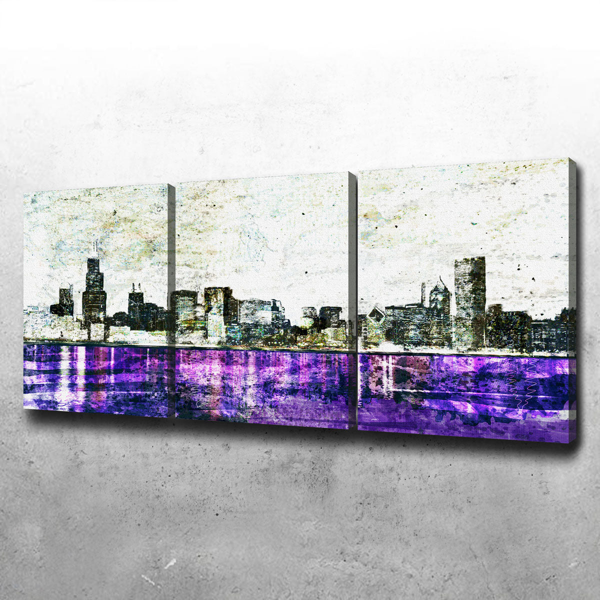Stunning Whiteout Chicago Skyline Wall Art for Home Decor