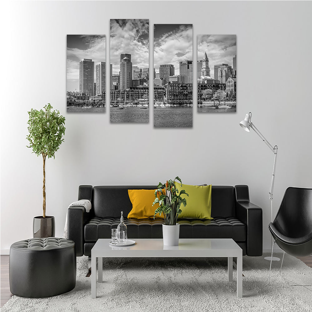 Stunning Boston Skyline North End Wall Art by Melanie Viola