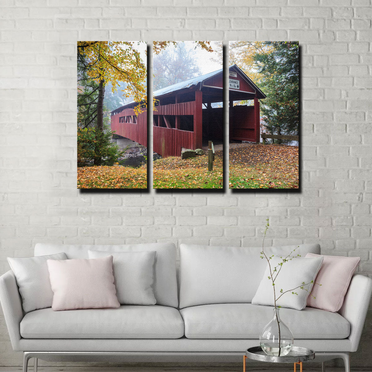 Exquisite Josiah Hess Covered Bridge Wall Art for Stunning Home Decor