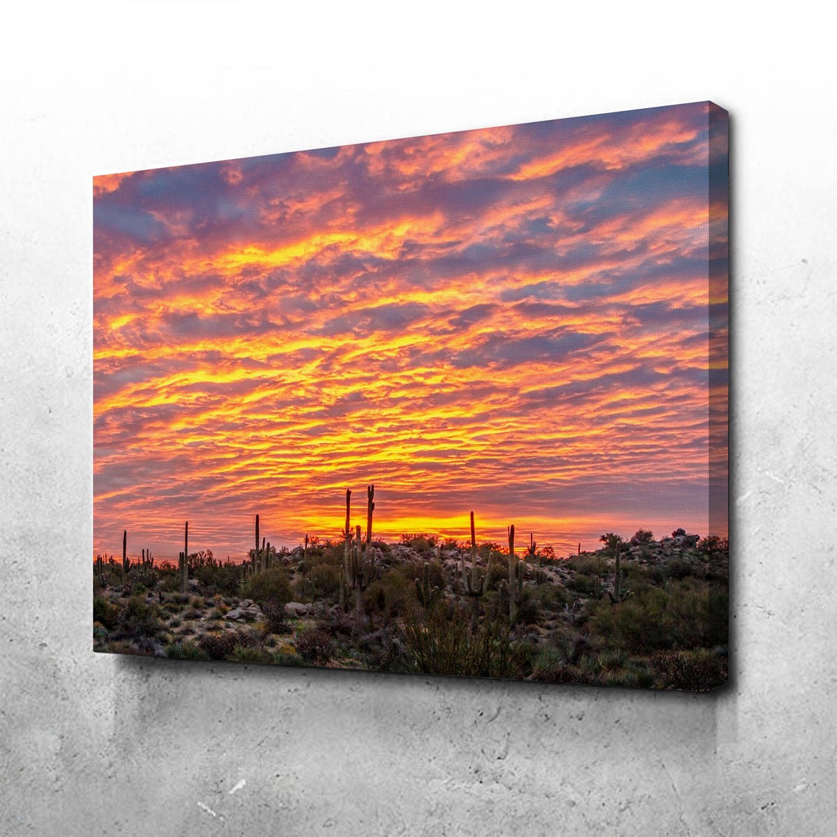 Stunning Vibrant Arizona Desert Sunrise Wall Art for Home Decor