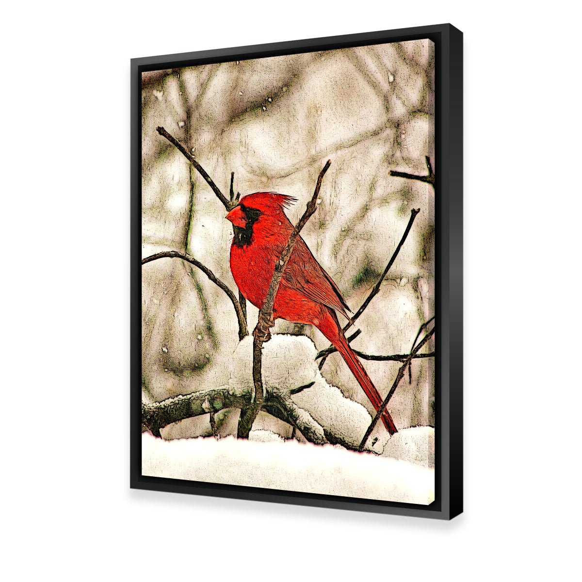Exquisite Winter’s Perch Wall Art by Denise Dundon