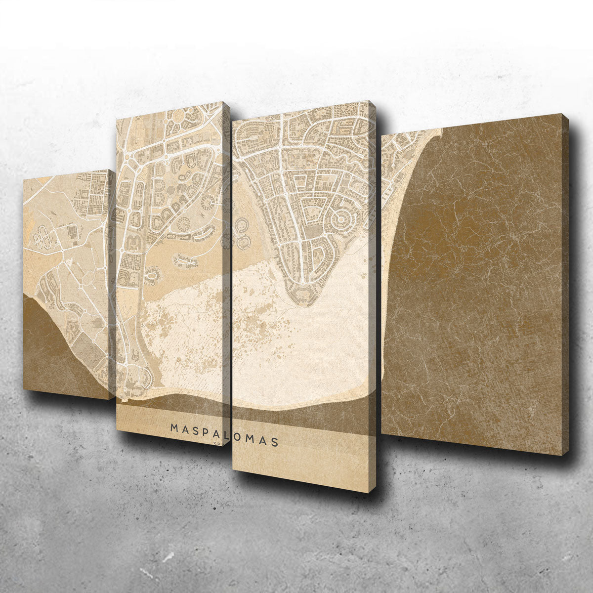Stunning Maspalomas Map Wall Art for Your Home Decor