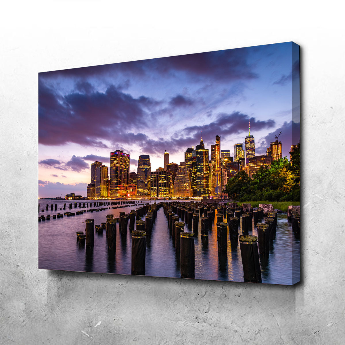 Vibrant Colorful New York Skyline Wall Art by Dennis Maida